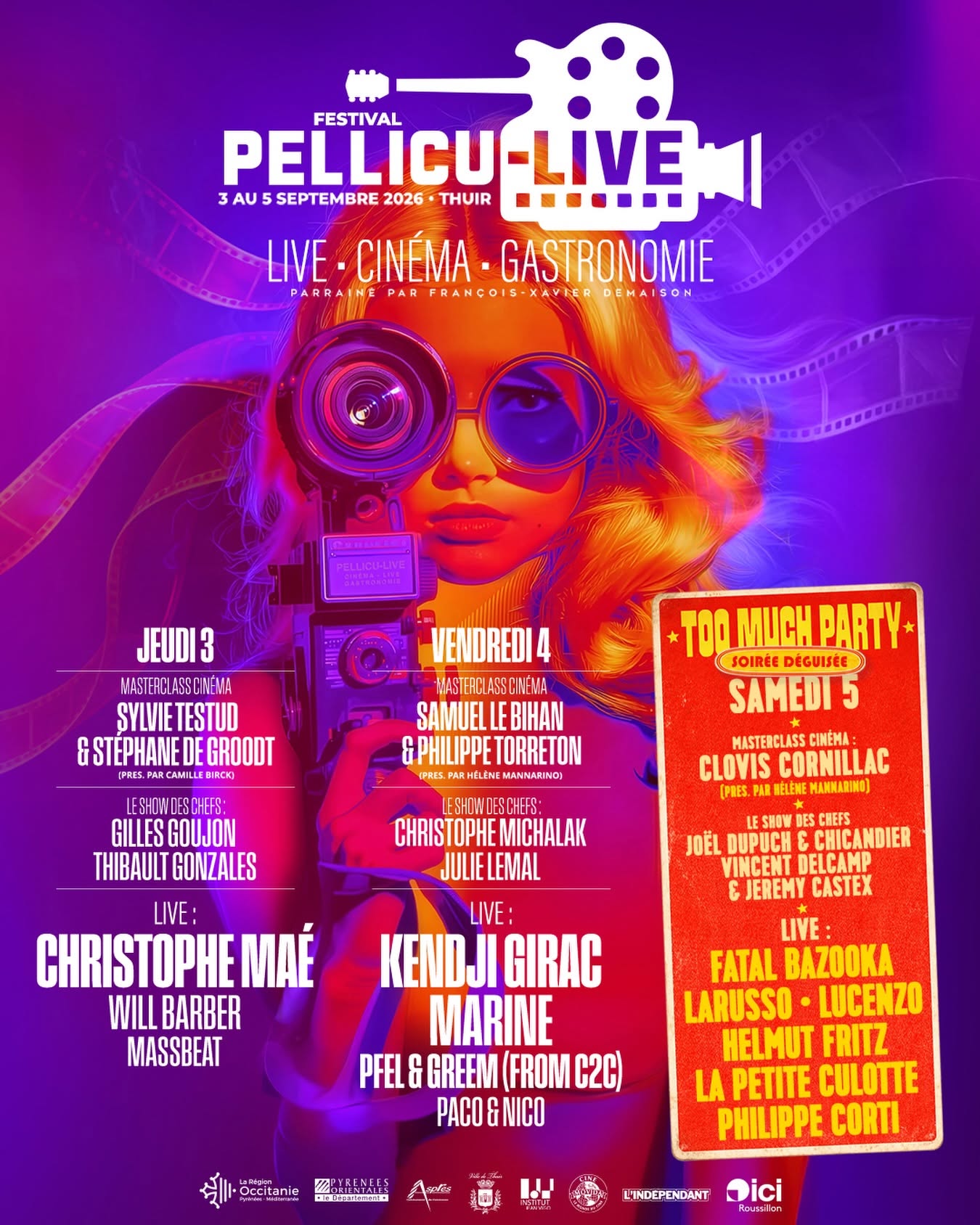 Programmation du festival Pelliculive 2026